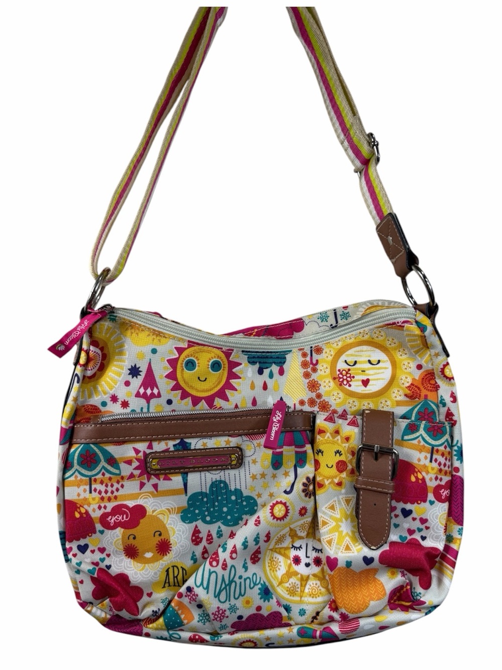 Lily Bloom Sunshine Rainbow Colorful Print Shoulder Crossbody Bag